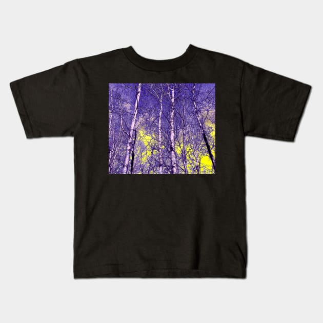 Trees in violet Kids T-Shirt by Dillyzip1202